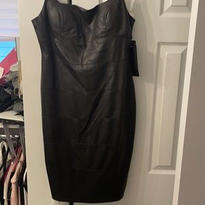 Never Worn Bebe Faux Leather Dress size Large